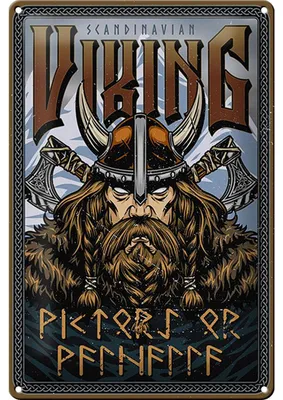 Produktbild von Blechschild Wikinger 20x30cm Scandinavian Viking