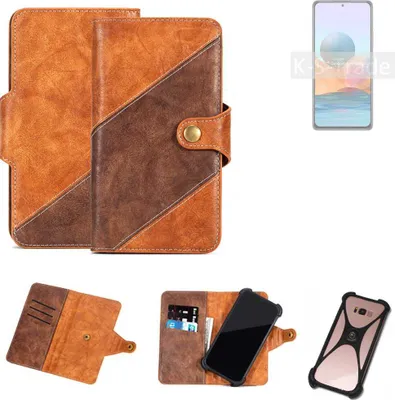 Produktbild von K-S-Trade Handyhülle Schutzhülle Bookstyle Case Wallet-Case kompatibel mit Xiaomi Redmi Note 10 Pro India Cover Klapphülle Kantenschutz Smartphone