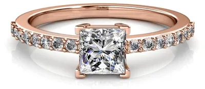 Image de Simple bague carrée en laiton de haute qualité, ornée de cristaux