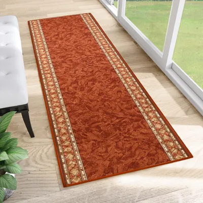 Produktbild von Tapiso Läufer Anti Rutsch Modern Orange Gelb Wohnzimmer 100 x 350