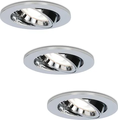 Produktbild von hoftronic LED Einbaustrahler 4W 345 Lumen 6500K GU10 Chrom Schwenkbar