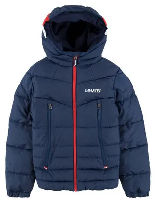 Produktbild von Levi's Kids Jungen Steppjacke mit Kapuze, Marineblau, Größe 10 Jahre