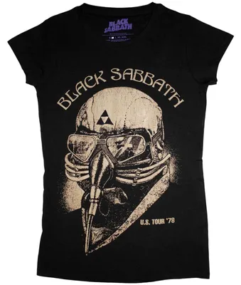 Obrázok produktu pre Black Sabbath US Tour 1978 Skinny Fit Black L Dámske Tričko