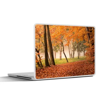 Produktbild von MuchoWow® Laptop Aufkleber Sticker Cover Blätter - Herbst - Wald 36.5x27.5 cm - Laptop-Sticker