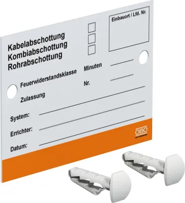 Produktbild von OBO Bettermann Vertr Kennzeichnungsschild KS-S DE
