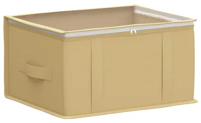 Immagine prodotto di vidaXL Contenitore con finestra superiore trasparente in tessuto non tessuto color crema