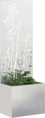 Obrázok produktu pre Záhradná clona na súkromie Kvetinový Strieborný 50 x 150 cm