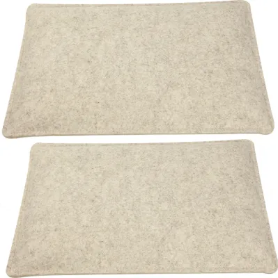 Produktbild von Sensalux Sitzkissen für Bierbänke, Sitzpolster aus robustem Nadelfilz, Beige 2er Pack