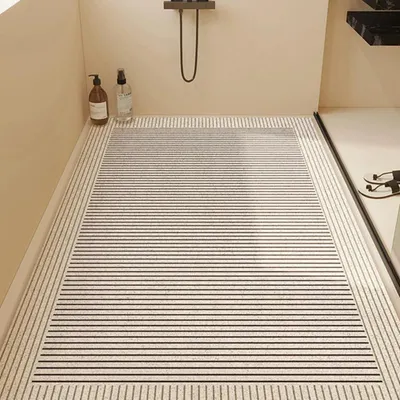 Image de Tapis de douche antidérapant en PVC, type Luffa, de 40x60 cm, idéal pour les zones humides et à séchage rapide