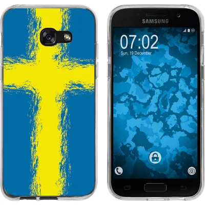 Produktbild von PhoneNatic Case kompatibel mit Samsung Galaxy A3 2017 Silikon-Hülle WM Schweden M12