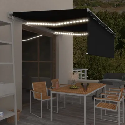Produktbild von CLORIS Markise Automatisch mit Rollo LED Windsensor 4x3 m Anthrazit  3069314