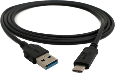 Produktbild von SYSTEM-S USB 3.1 Kabel 150 cm Typ C Stecker zu 3.0 Typ A Stecker in Schwarz