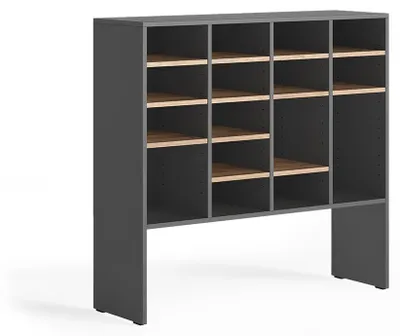Obrázek produktu pro Botník Vicco Hermia Antracit/Zlatý mocný dub 104.2 x 99 cm s 16 otevřenými přihrádkami, Model 62576