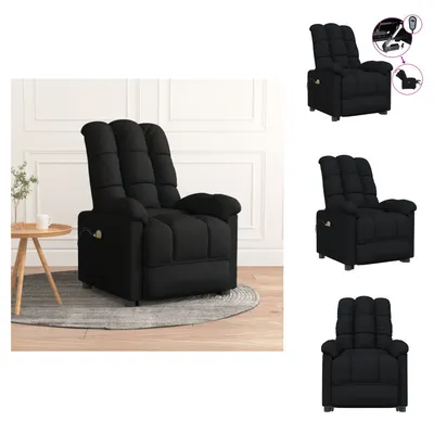 Produktbild von vidaXL Massagesessel Elektrisch Schwarz Stoff -  Massagesessel