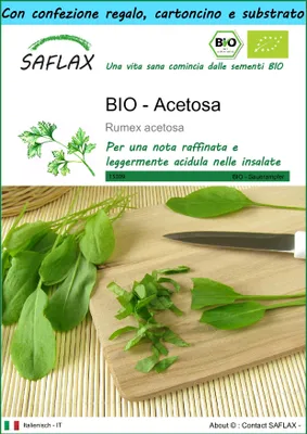 Immagine prodotto di SAFLAX Set regalo -- Acetosa - 400 semi - Rumex