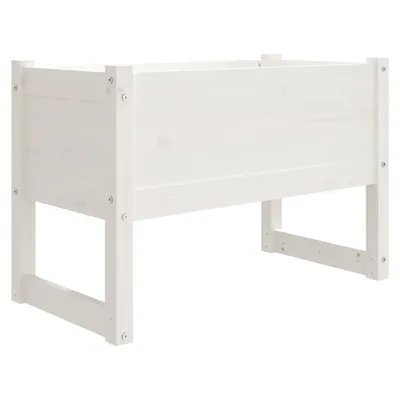 Image de Jardinière Blanc 78x40x52 cm Bois massif de pin