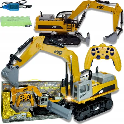 Immagine prodotto di Lolex | Escavatore RC 1:14 - in metallo, telecomandato, effetti realistici, robusto
