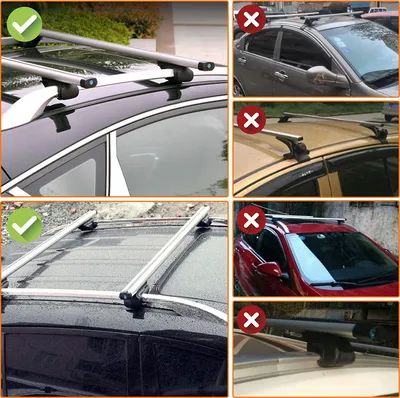 Produktbild von Jopassy Dachträger Plastikclip Gummikissen Relingträger mit Schlüssel Gepäckträger Alu