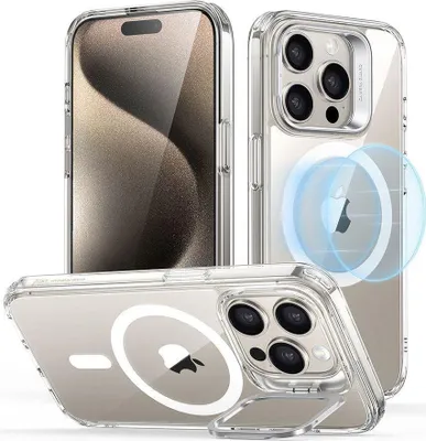 Produktbild von Esr Classic Hybrid Case mit Kickstand fr Iphone 15 Pro, Magsafe (Transparent)