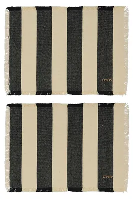 Zdjęcie produktu dla OYOY LIVING, podkładki pod talerze, wymiary: 48 x 36 x 0,3 cm, kolor: czarny