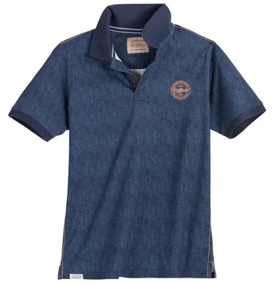 Produktbild von Redfield Poloshirt XXL Denim-Alloverprint denimblau