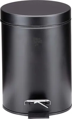 Productafbeelding van Dirt Devil Pedaalemmer 3L - Afvalemmer Badkamer en Keuken - Prullenbak met Soft Close Mechanisme - Vuilnisemmer met Uitneembare Binnenbak - Voetpedaal - Zwart