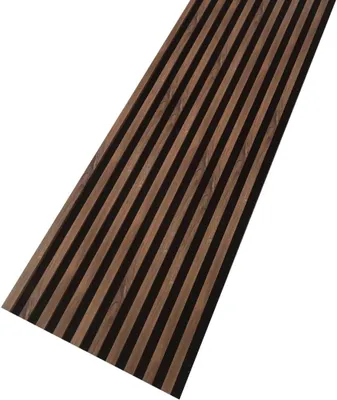 Produktbild von MEBANO. Akustikpaneele Holz 240 x 53 cm, Farbe: Eiche Stirling Wandpaneele, Holzpaneele Wand, Moderne Lamellenwand auf Filz, MDF Wandverkleidung