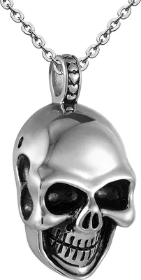 Produktbild von Karisma Edelstahl Kettenanhänger Totenkopf geschwärzt mit Edelstahlkette PS109 - 50.0 Zentimeter