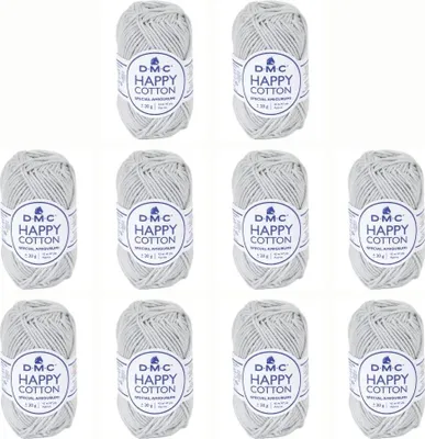 Image de 10 pelotes de DMC Happy Coton – fil doux 100 % coton, n° 392 (couleur 757)