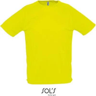 Zdjęcie produktu dla SOLs 11939 | Męska raglanowa koszulka sportowa - Kolor: Neon Yellow - Rozmiar: S