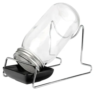 Produktbild von Schramm® Keimglas für Sprossen mit Gestell 750 ml Sprossenglas Keimgerät inkl. Deckel , Ständer und Halter Ersatzgläser Ersatzdeckel Keimgläser Set Keim Glas, Größe:1 Set