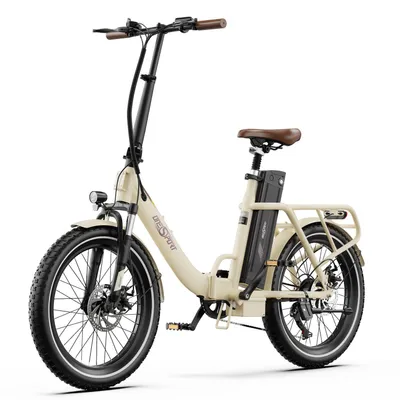 Produktbild von E-Bike Faltrad OT16-2 klappbares Citybike mit dicken 20 Zoll-Reifen, Retro Pedelec Shimano, Kettenschaltung, Heckmotor, 816 Wh, (mit Schutzbleche)
