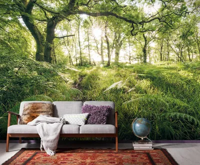 Produktbild von Komar Vlies Fototapete - Mystic Path - Größe: 400 x 250 cm (Breite x Höhe) - 4 Bahnen, Wohnzimmer, Schlafzimmer, Tapete