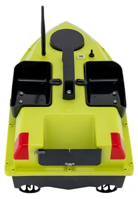 Immagine prodotto di Imbarcazione telecomandata con GPS per l'allevamento di pesci - Barca per l'esca per la pesca delle carpe - 2 batterie da 5200 mAh - Striscia LED a 7 colori - Portata di 600 metri - Capacità di carico di 1,5 kg - Verde