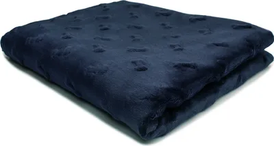 Immagine prodotto di Maglieria Minky con motivo a ossa in rilievo, blu navy, 50 x 160 cm