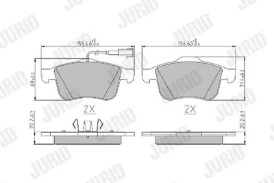 Produktbild von JURID Bremsbeläge Satz Vorne für ALFA ROMEO 159 Sportwagon (939) 573173J