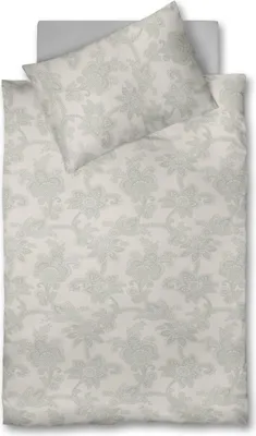 Produktbild von Fleuresse Lech Edelflanell Bettwäsche 135x200 Sternblume silber  604220-1