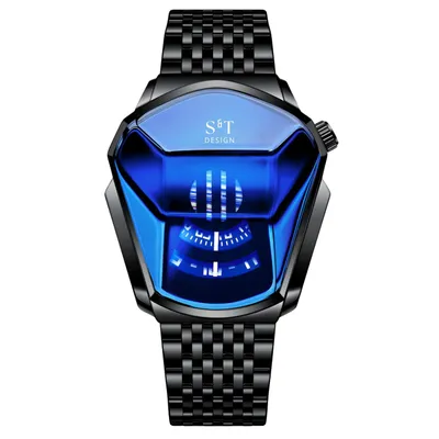 Produktbild von S&T DESIGN Quarzuhr Herren Uhr Edelstahl Armbanduhr Herrenuhr (Geschenkebox (Etui), inkl. Armbandkürzer & Etui), Männer Uhr 3Bar Wasserdicht Analog Ge