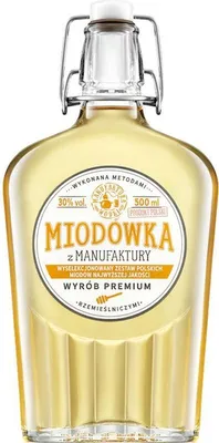 Produktbild von Miodówka z Manufaktury (HonigWodka) 0,5L | Flavoured Vodka , Aromatisierter Wodka |500 ml | 30% Alkohol | Manufaktura Wódki | Geschenkidee | 18+