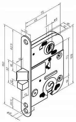 Produktbild von Abloy Einsteckschloss 2014 für Profilzylinder 72/45