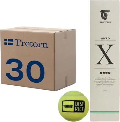 Produktbild von Tretorn Tennisbälle Micro X Drucklos Box 30 x 4 Bälle Mit Logo Tennisdistrict