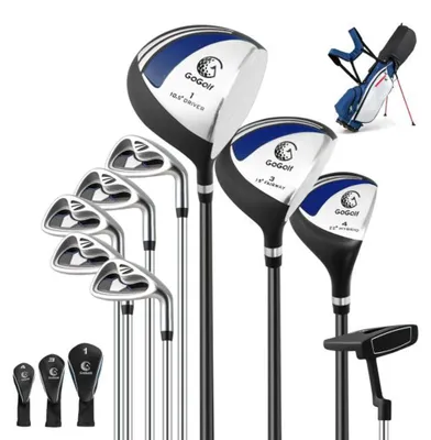 Obrázek produktu pro Pánská 9dílná sada golfových holí s taškou na stojan, driver 460 ccm