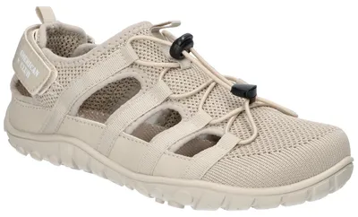 Produktbild von American Club HL217, Damen Sport Sandalen Klettverschluss Kordelzug leicht bequem, Beige 37