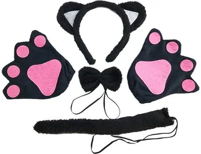Produktbild von Kleidung für Katzen - Kostüm mit Plüschschwanz - Polyester - Größe: Kattenvlinderdas