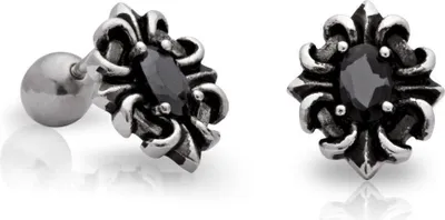 Produktbild von Moderne Edelstahl Ohrstecker mit Zirkonia
