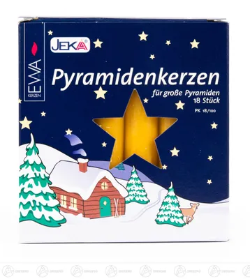 Produktbild von Pyramidová svíčka 18 bílá 18x105mm