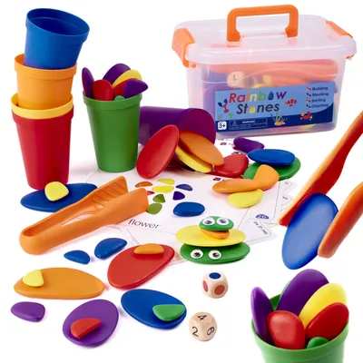 Produktbild von Kreative Kieselsteine buntes Montessori-Puzzle