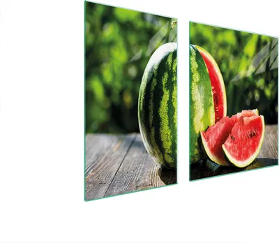 Produktbild von Glasplatte und Schneidebrett 100x52 Wassermelone
