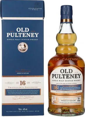 Produktbild von Old Pulteney 16 Years Old Single Malt TRAVELLER'S EXCLUSIVE 46% Vol. 0,7l in Geschenkbox