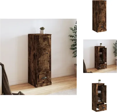 Obrázok produktu pre vidaXL Highboard smoke oak 36x35,5x103,5 cm materiál na báze dreva - Príborníky